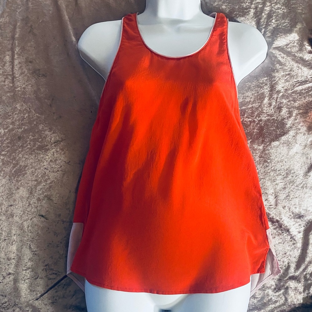 Anthropologie Maeve 100% Silk Colorblock Tank Top